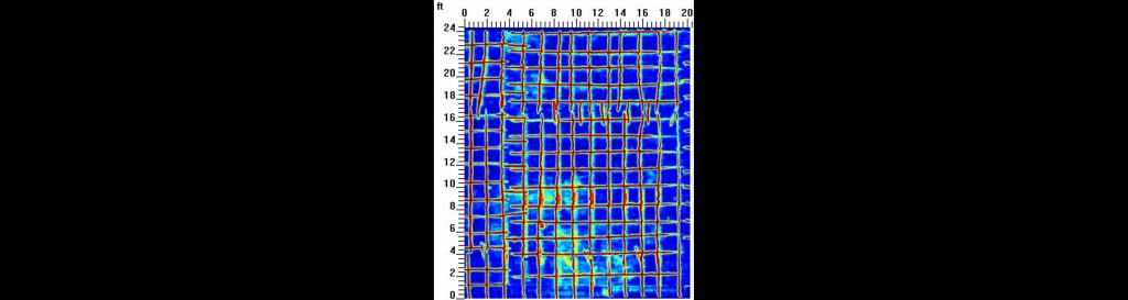 Concrete Scanning Results of the 20 x 25 ft Room to Avoid Rebar